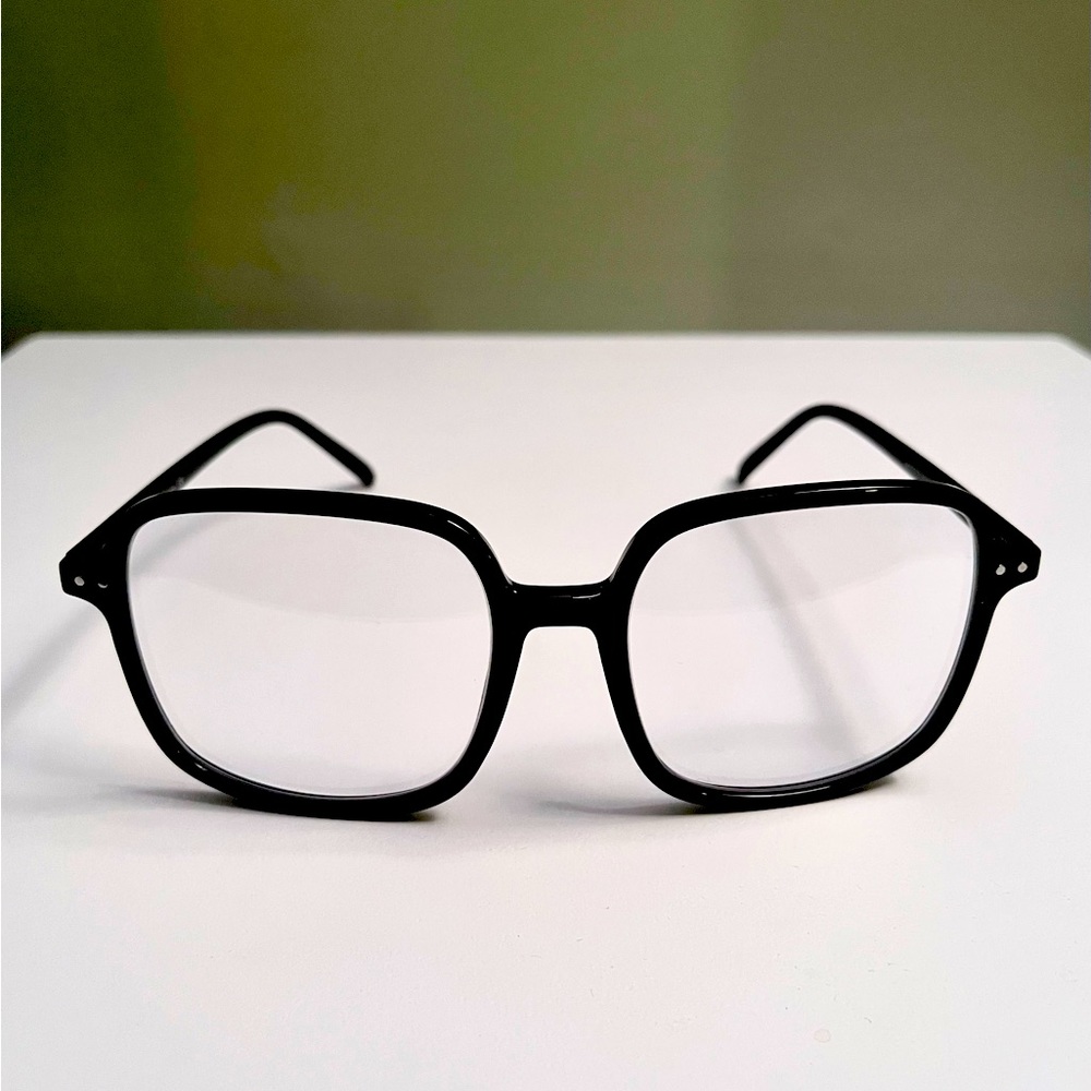 Firmoo Black Plastic Glasses with non-prescription lenses